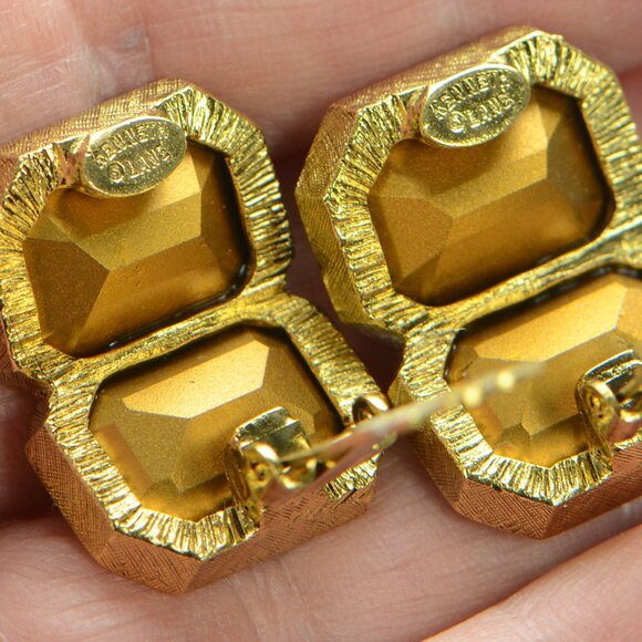 Vintage Kenneth Jay Lane KJL Crystal Clip-on Earrings - Picture 3 of 7